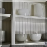 D94. Glass bowls and vases. 
